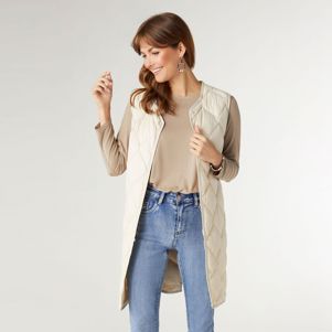 Packable Lightweight Down Vest - Cream