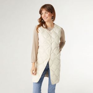 Packable Lightweight Down Vest - Cream