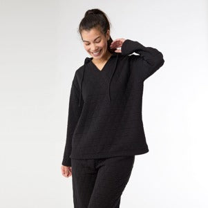 Quilt Hoodie - Black