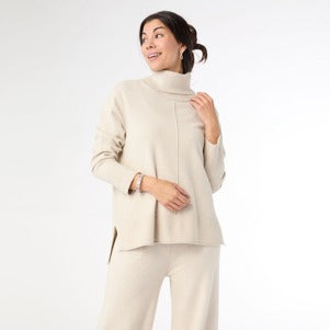 Heavenly-Luxe Cowl Neck Sweater - Cream
