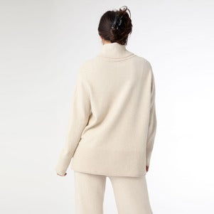 Heavenly-Luxe Cowl Neck Sweater - Cream