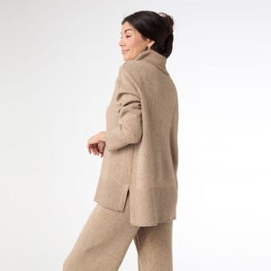 Heavenly-Luxe Cowl Neck Sweater - Brown
