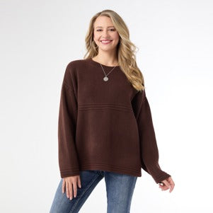 Delphina Long Sleeve Lattice Back Top