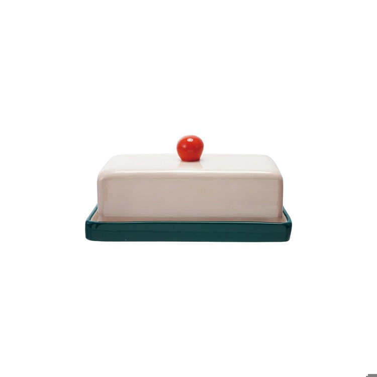 Hazel Mazel Stoneware Butter Dish - Thumbnail 2