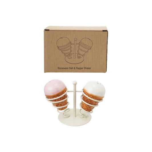 Stoneware Ice Cream Cone S & P Shakers
