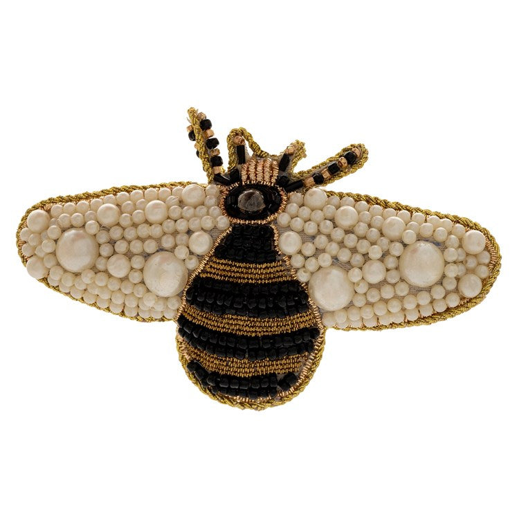 Pearl Bumblebee Beaded Ornament