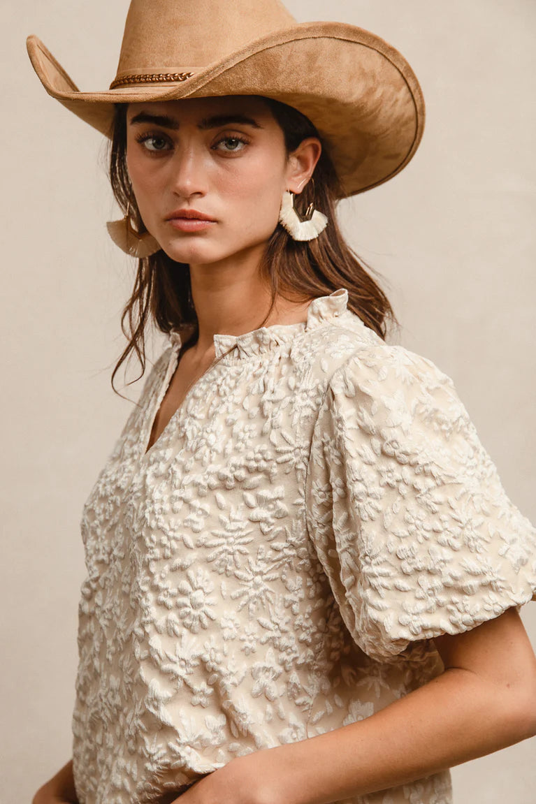 Floral Pattern Texture Top
