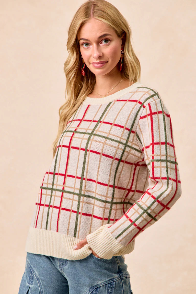 Holiday Plaid Sweater