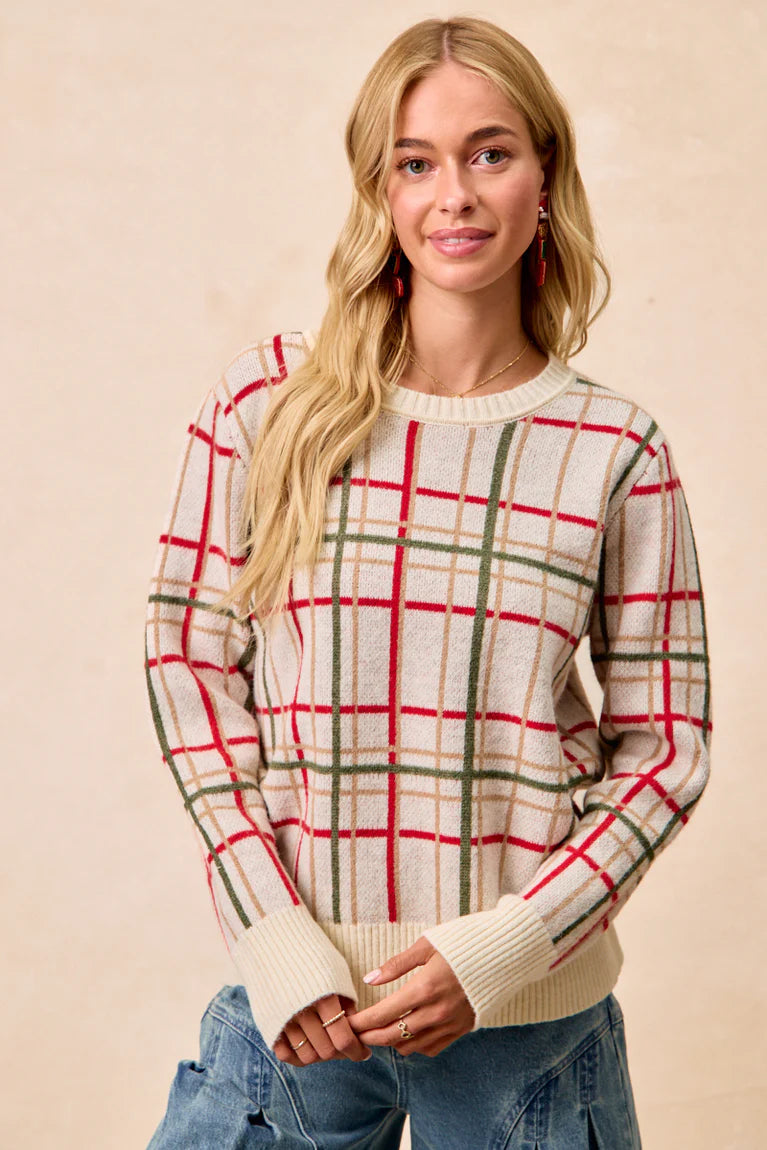 Holiday Plaid Sweater
