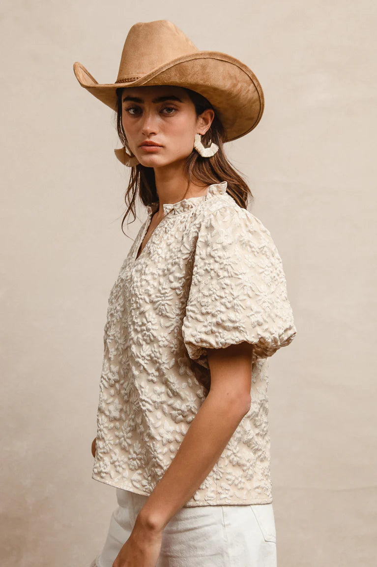 Floral Pattern Texture Top