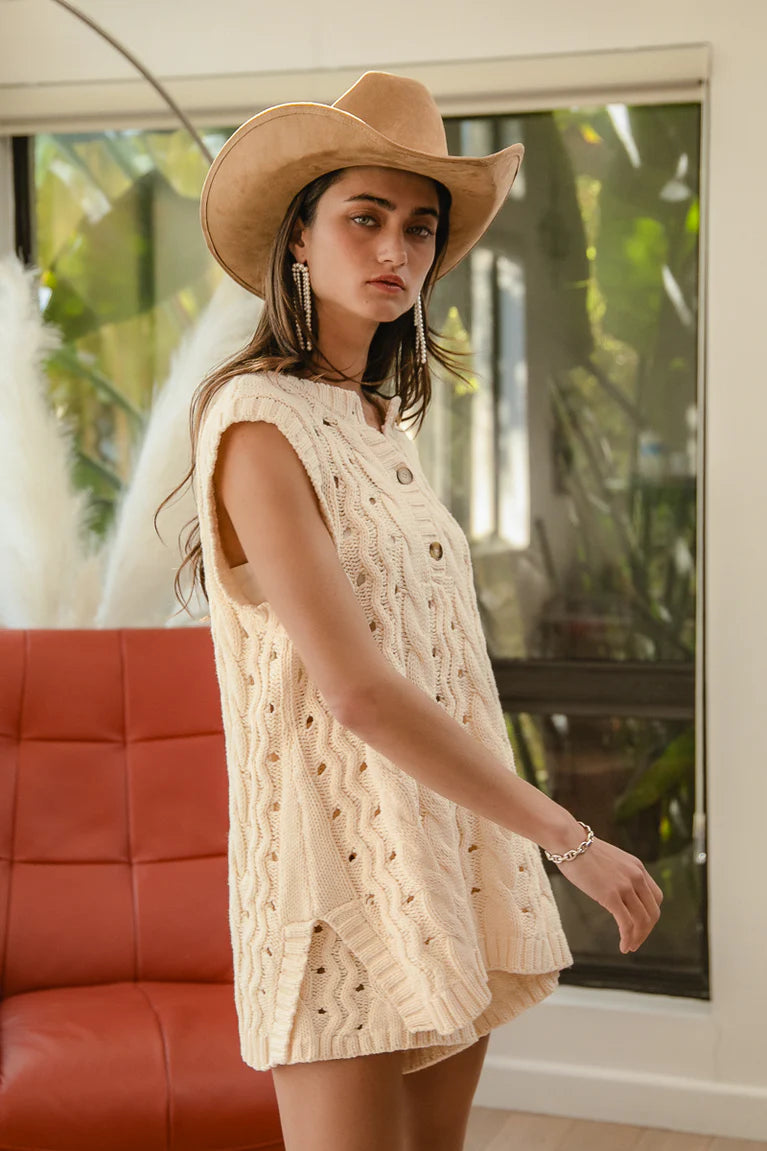 Cable Knit Sleeveless top