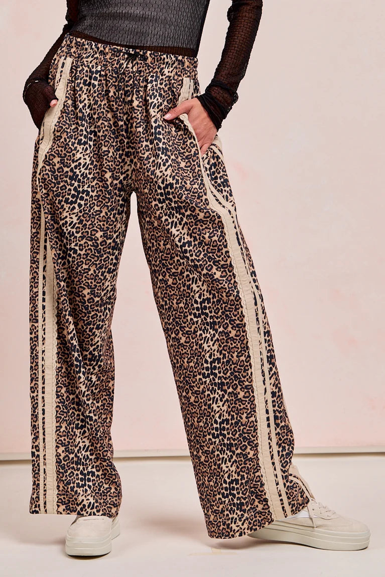 Leopard Track Pants