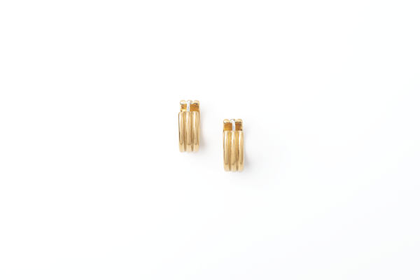 Fluted Huggie Earrings
