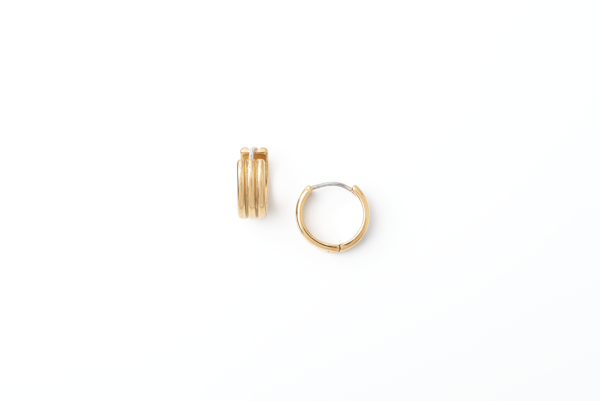 Fluted Huggie Earrings