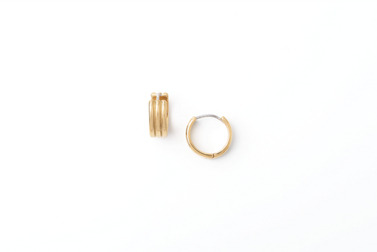 Fluted Huggie Earrings