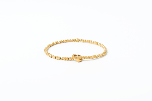 Waterproof 3mm Stretch Bracelet w/ Heart