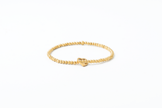 Waterproof 3mm Stretch Bracelet w/ Heart