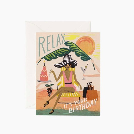 Relax Birthday Card