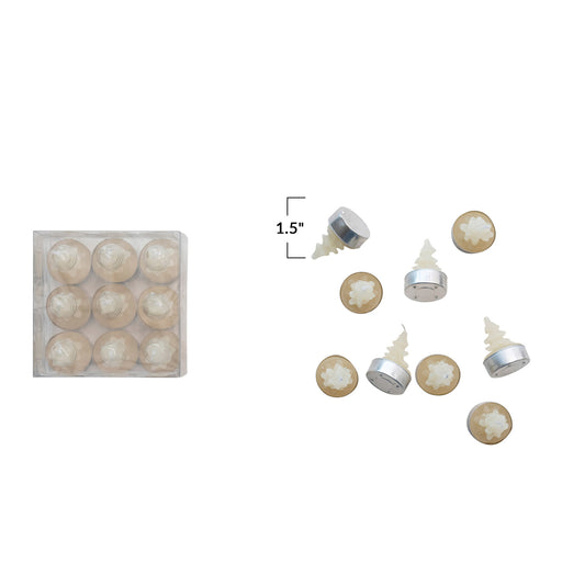 Tree Shape Tealights - Set of 9