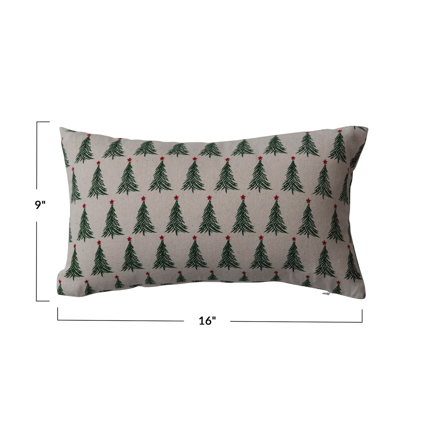 Stonewashed Cotton Printed Lumbar Pillow