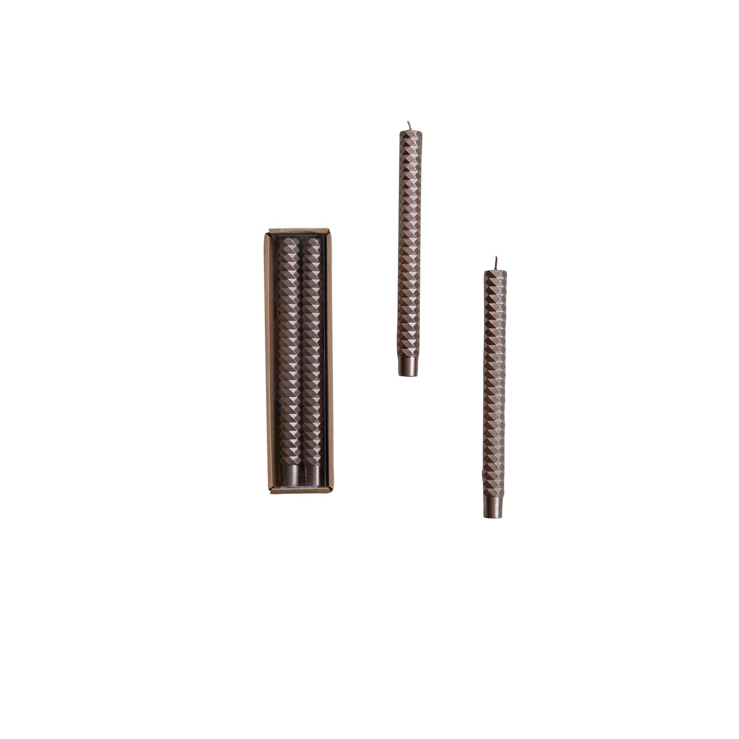 Unscented Faceted Taper Candles - Champagne