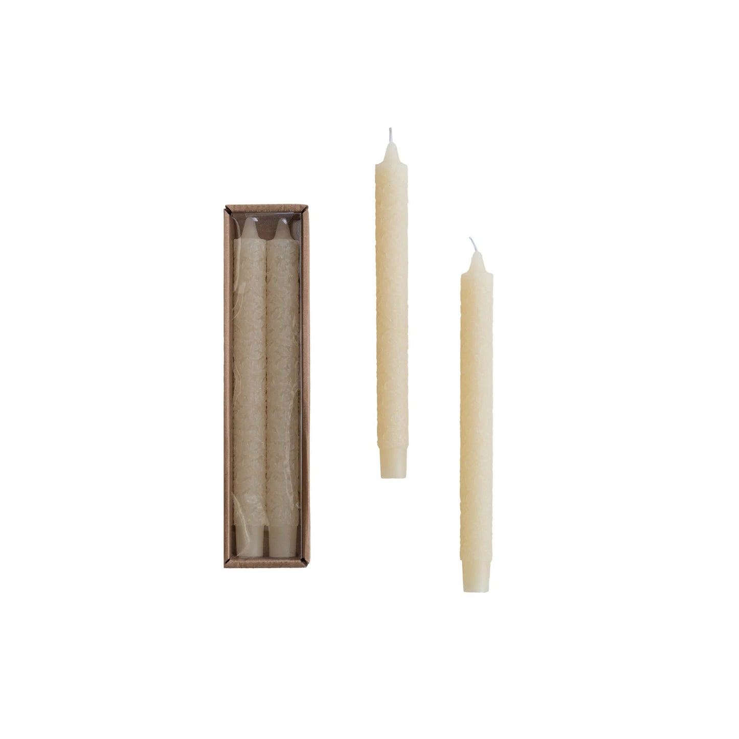 Unscented Maple Leaf Pattern Taper Candles