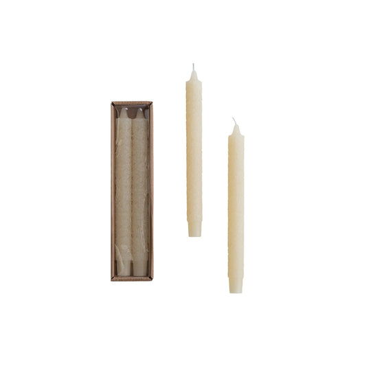 Unscented Maple Leaf Pattern Taper Candles