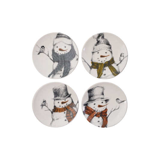 Snowman & Bird Dish