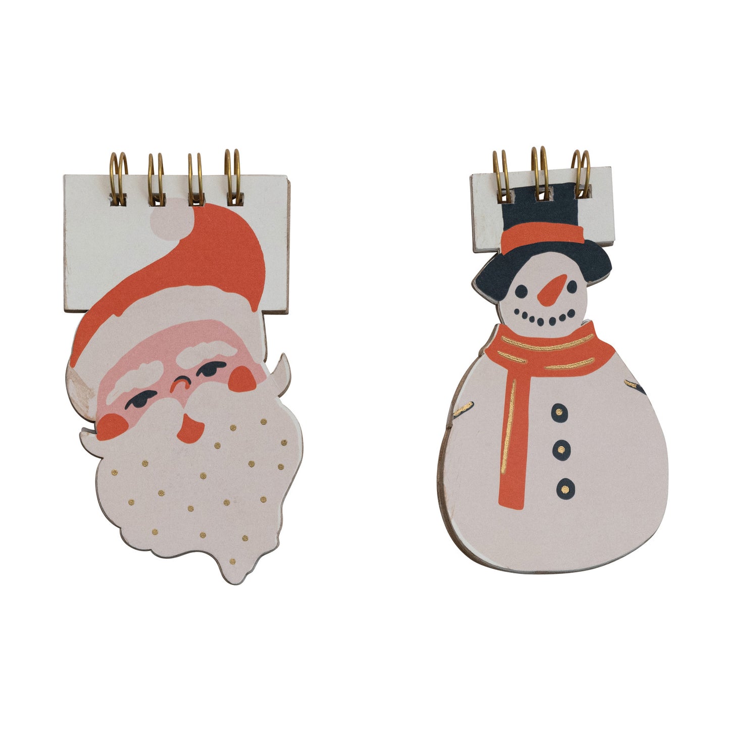 Santa/Snowman Shaped Spiral Notebook