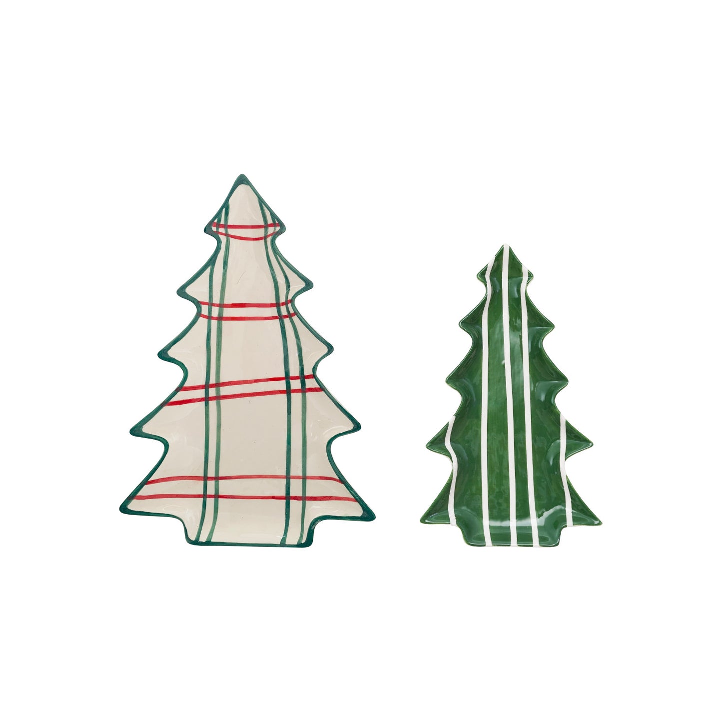 Hand-Painted Ceramic Tree Shaped Plate - 2 Sizes