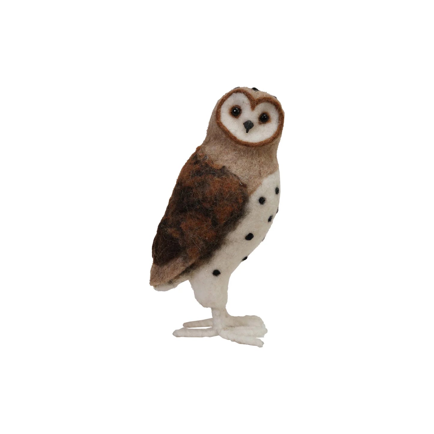 Handmade Wool Felt Barn Owl