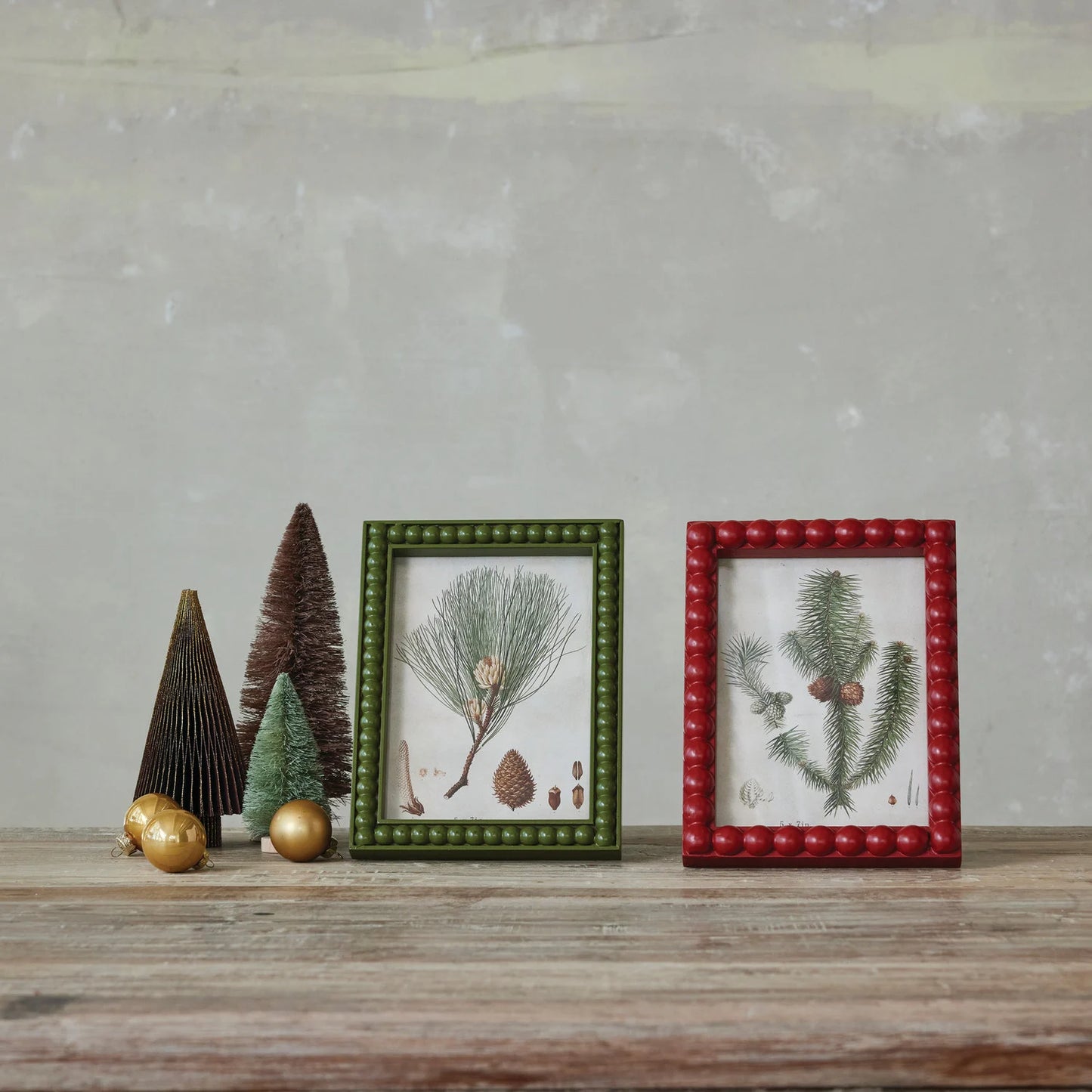 Painted Wood Hobnail Photo Frame