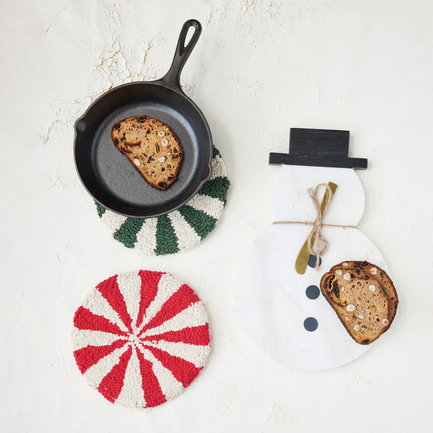 Cotton Tufted Candy Striped Trivet
