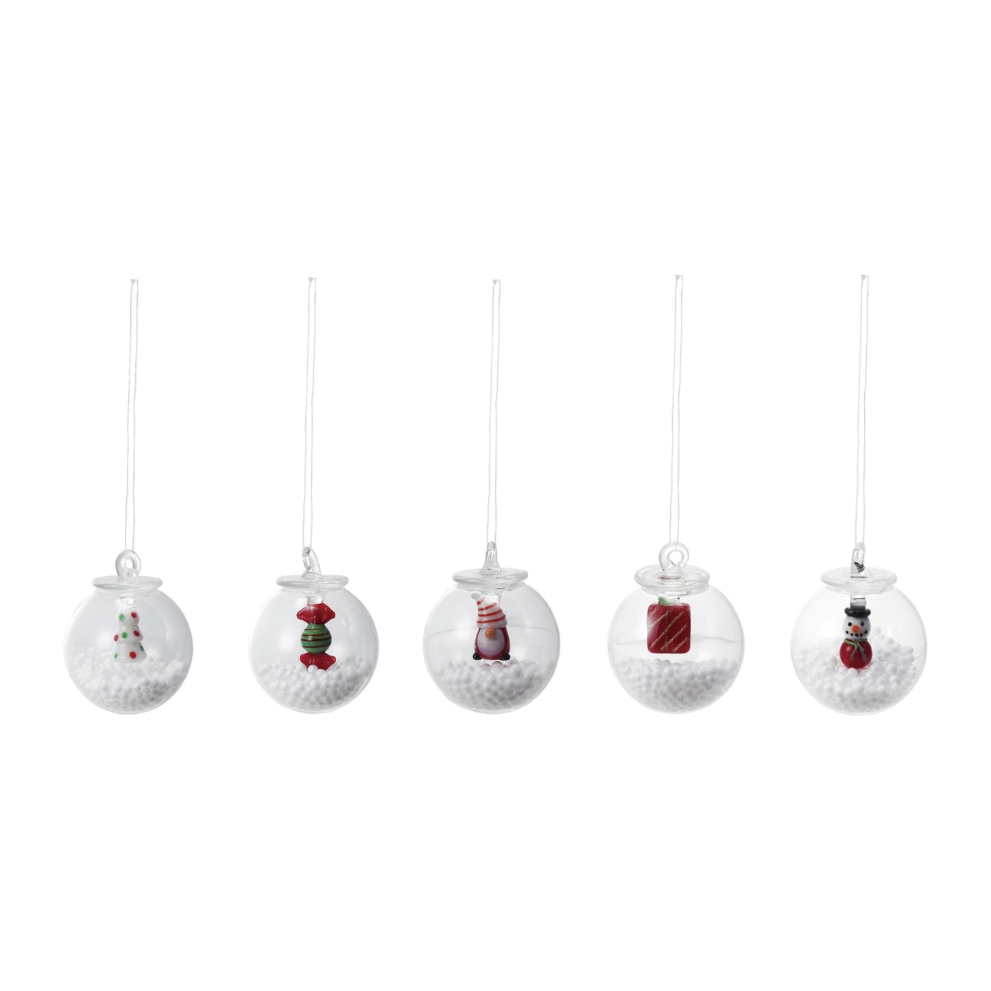 Glass Snow Globe Ornament with Figure