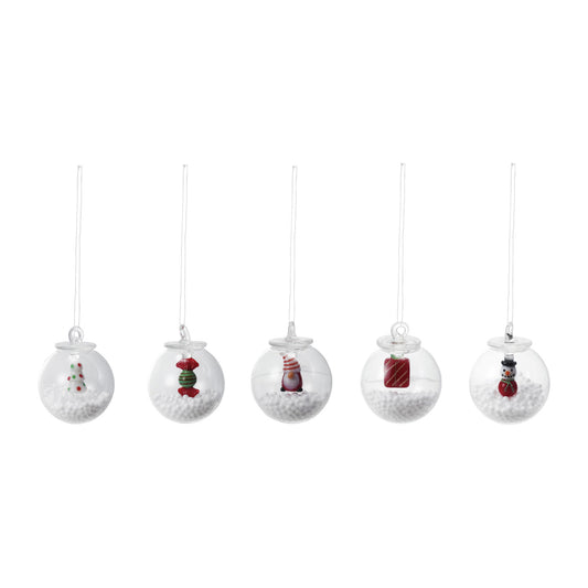 Glass Snow Globe Ornament with Figure