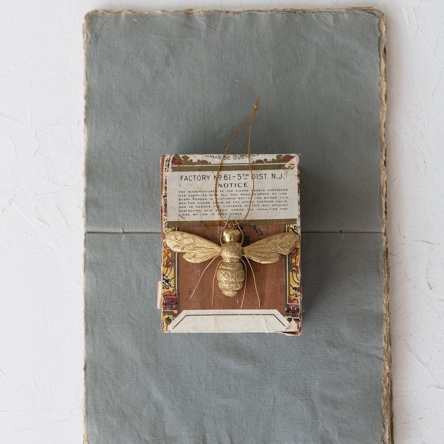 Resin Bee Ornament with Wire Legs