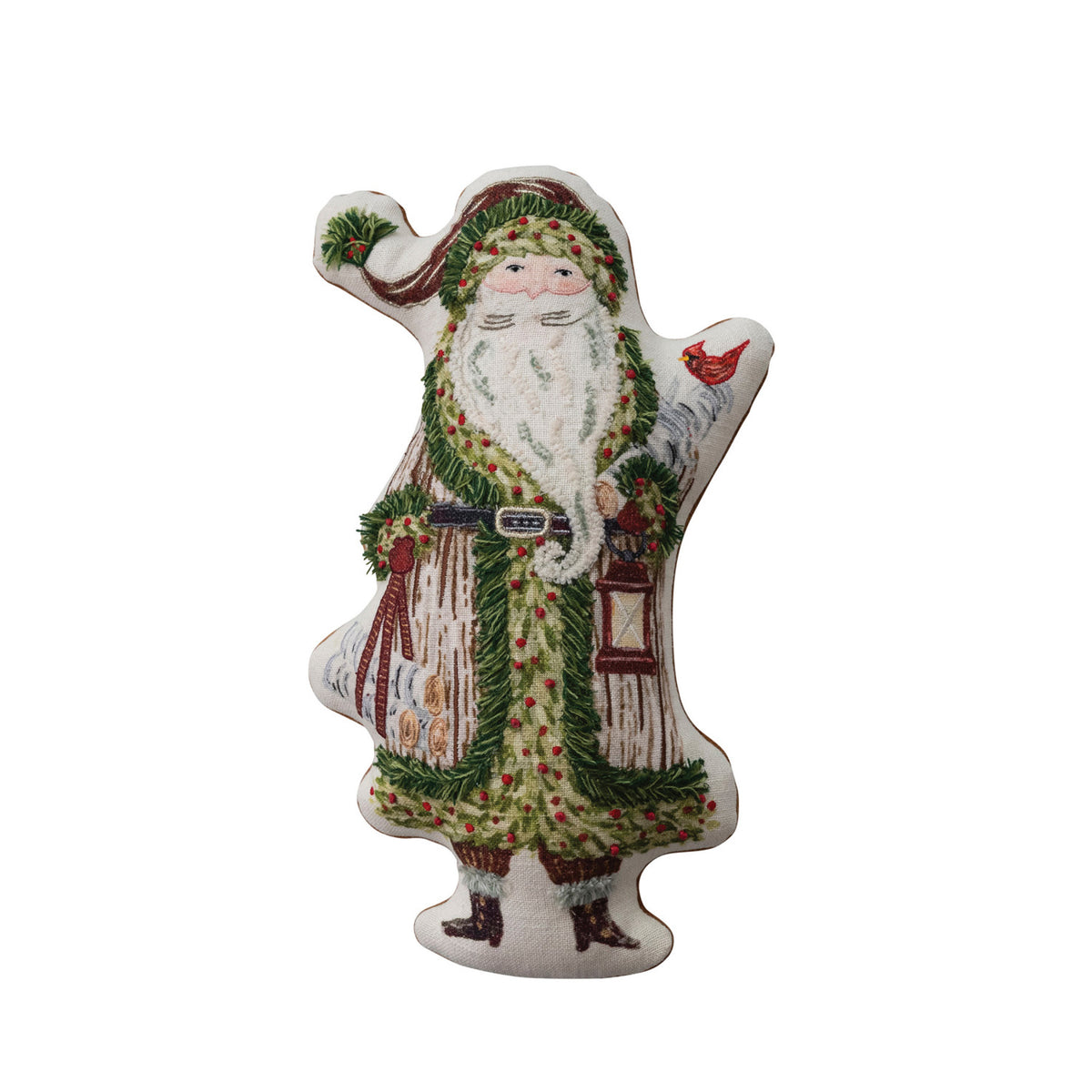 Cotton Printed Santa Shaped Pillow