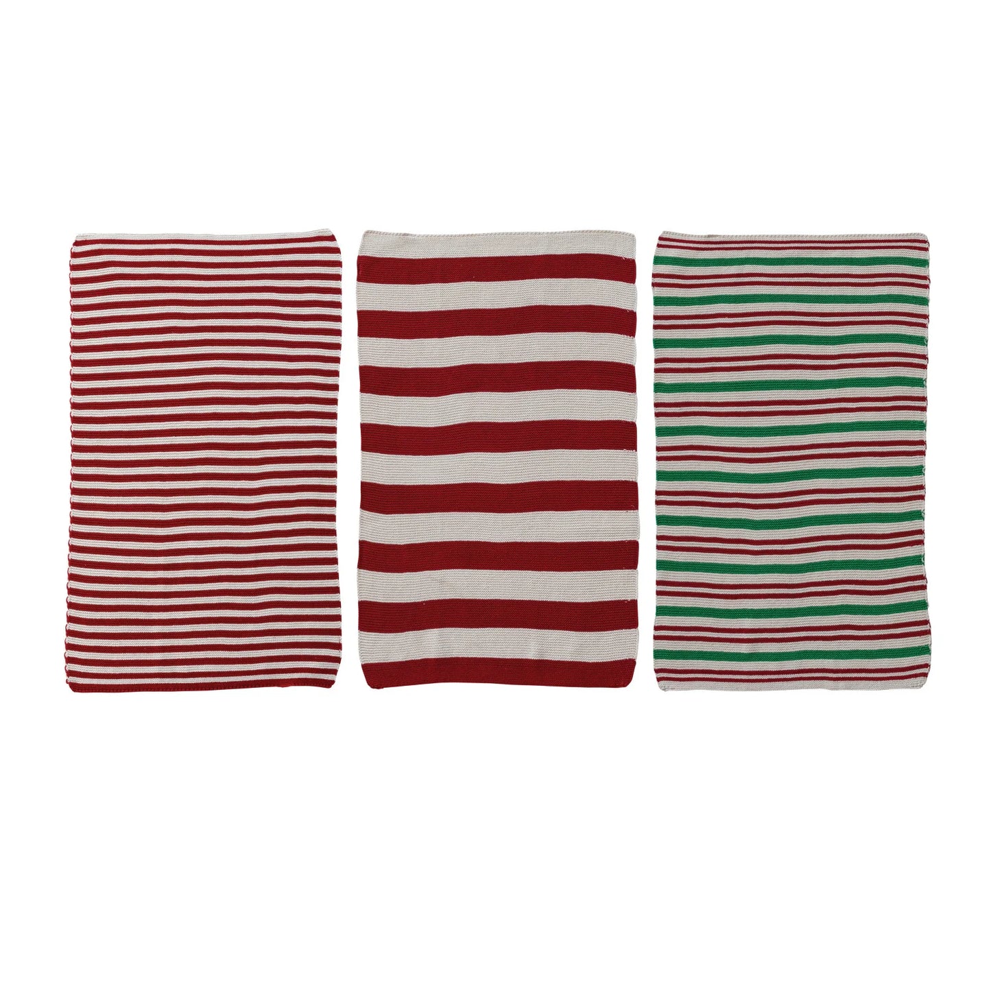 Knit Striped Tea Towel