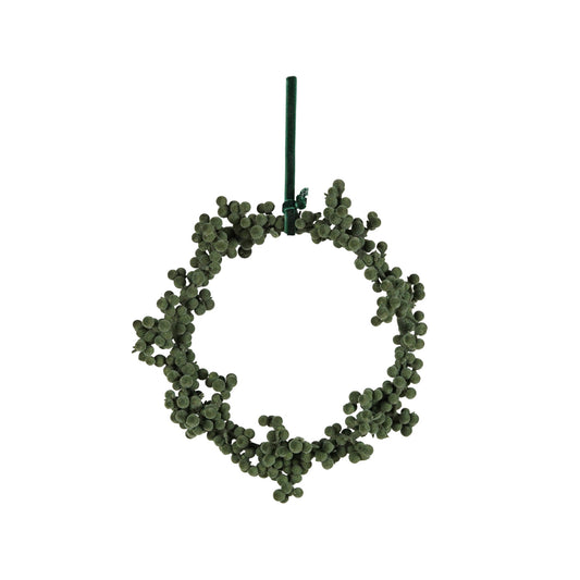 Round Flocked Foam Ball Wreath