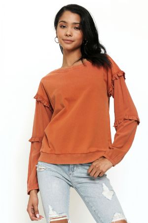 Ruffled Sleeve Top