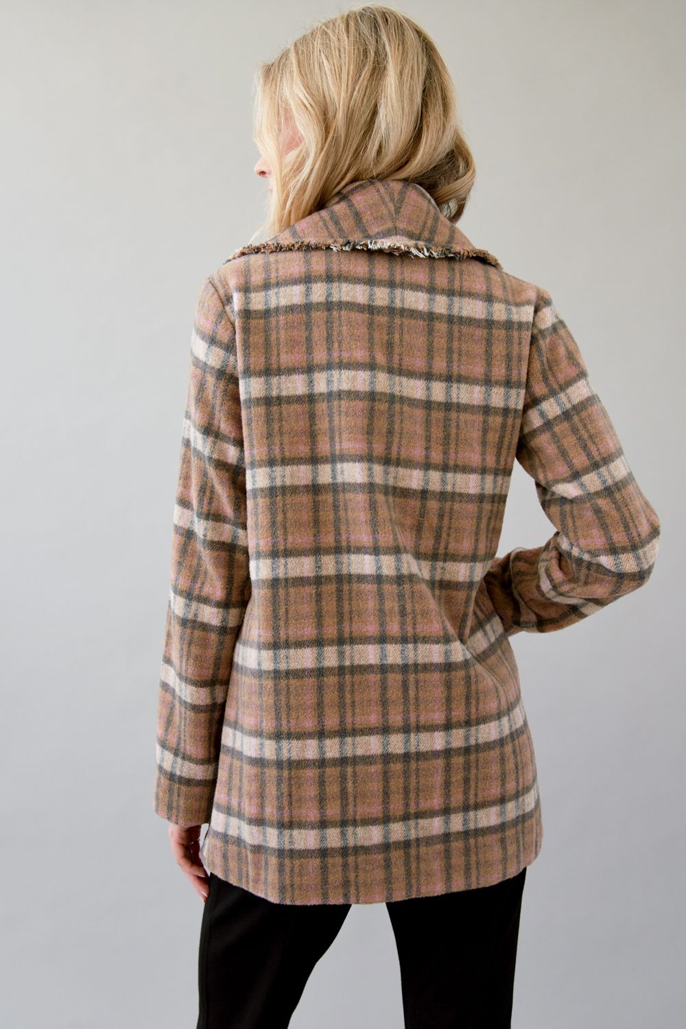 Big Lapel Plaid Jacket
