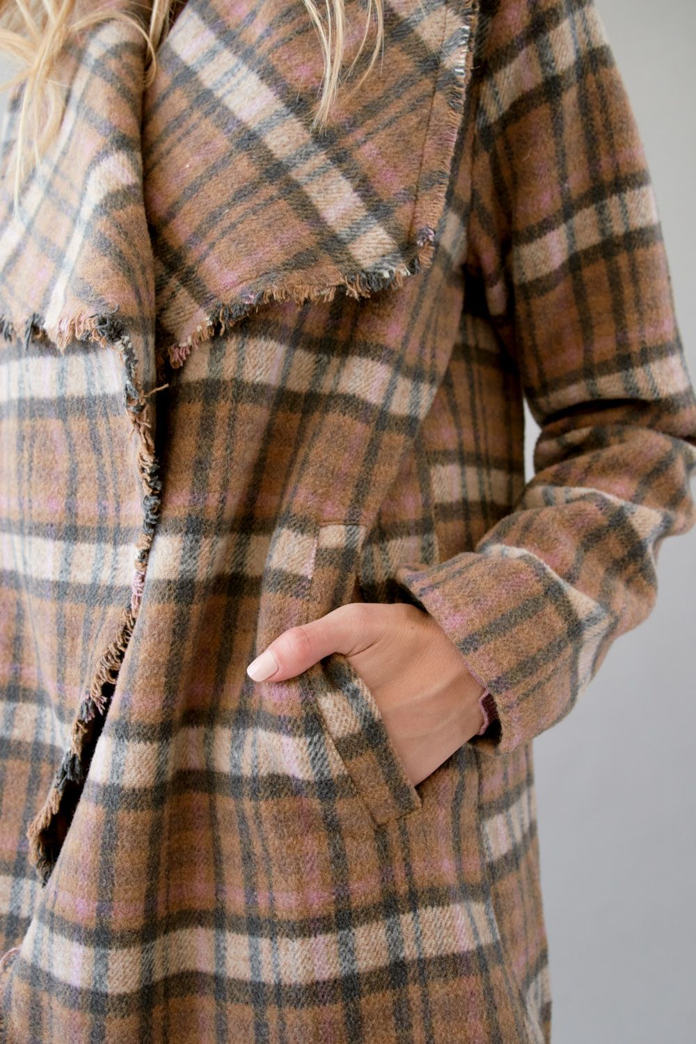 Big Lapel Plaid Jacket