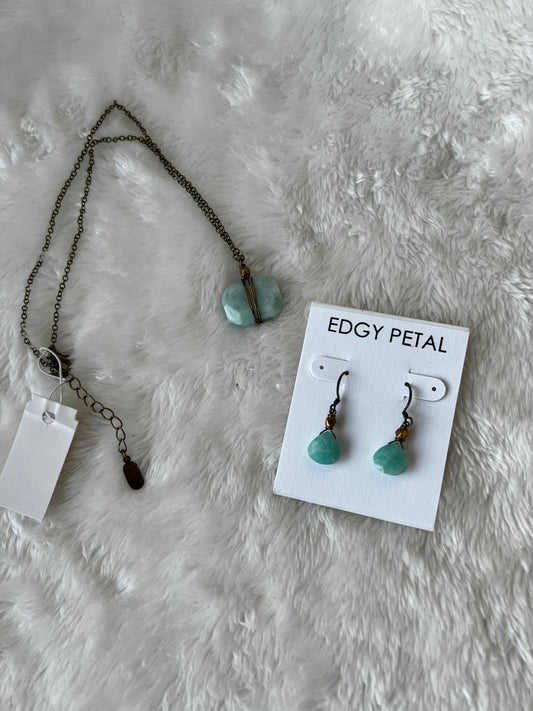 Brass & Amazonite  Jewelry