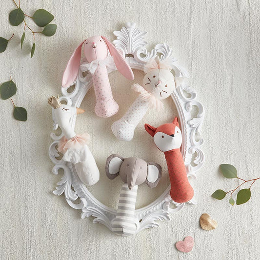 Linen Post Rattle