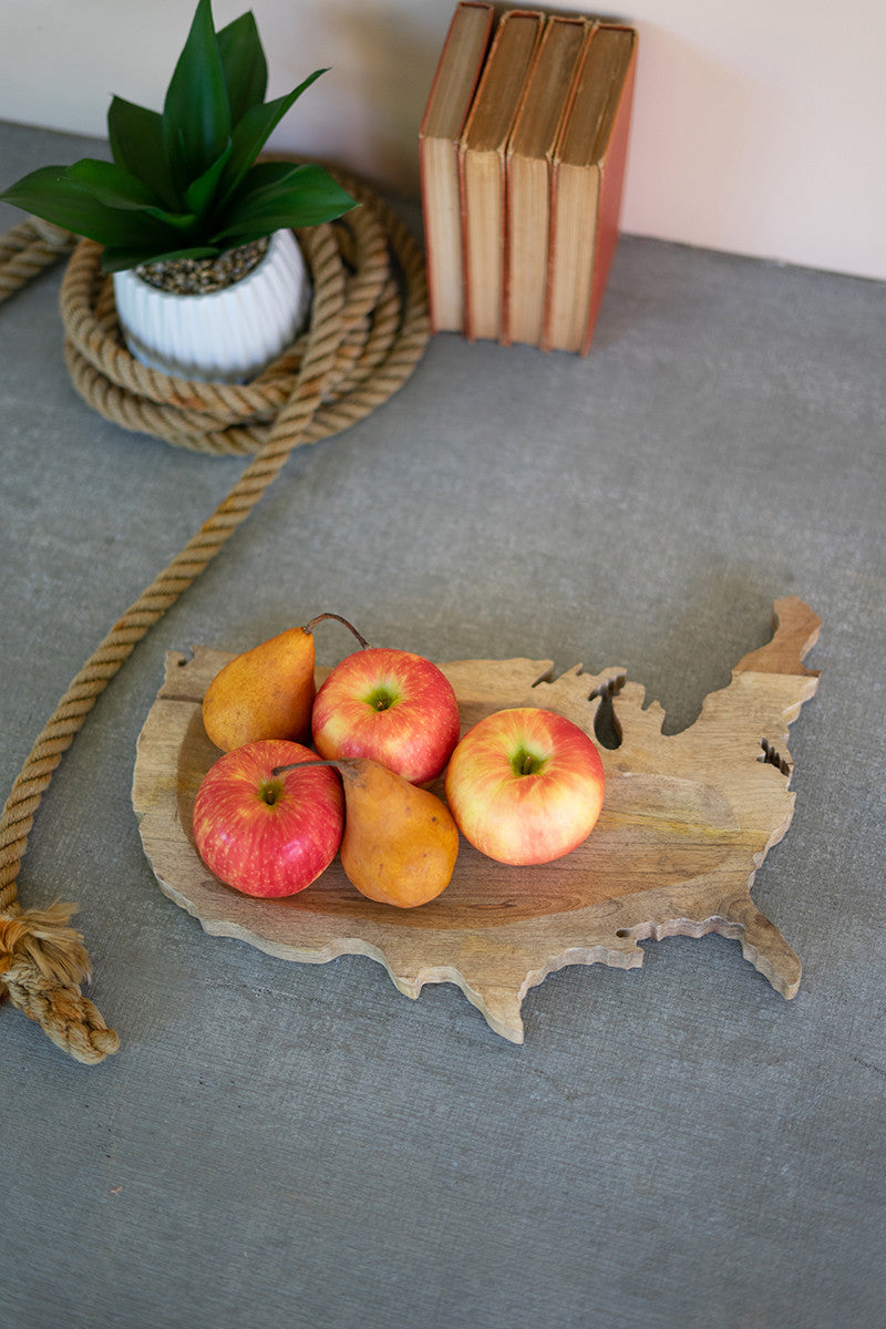 Carved USA Platter