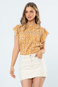 Print Smocked Top