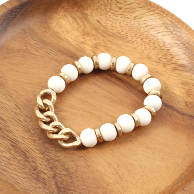 Chain & Bead Bracelet