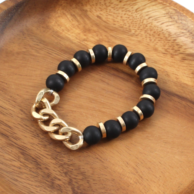 Chain & Bead Bracelet