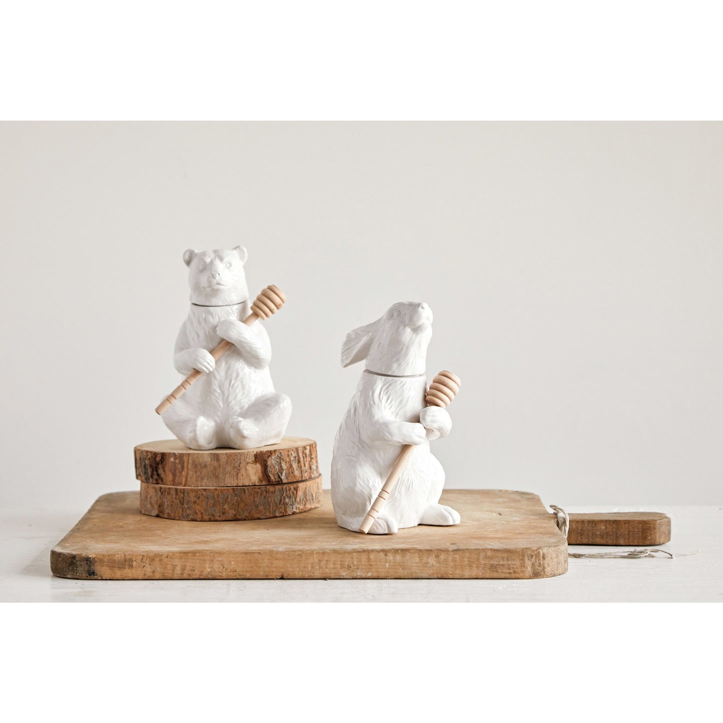 Bear Honey Pot with Honey Dipper