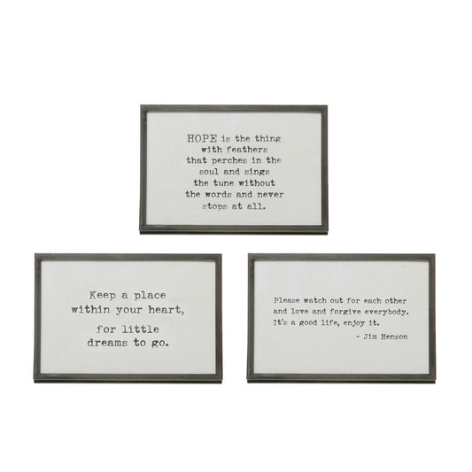 Framed Saying